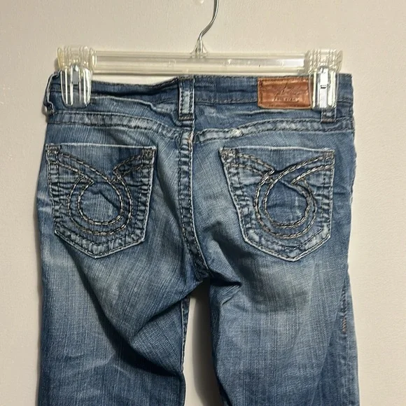 Big Star Liv bootcut distressed denim jeans low rise 27XXL extra long - Picture 5 of 8